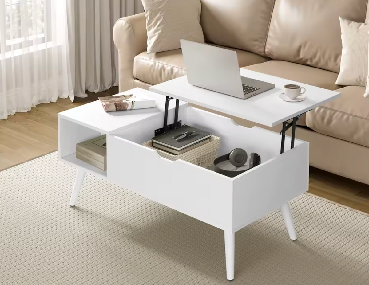 Table Basse Modulable Blanche | ElevoraHome