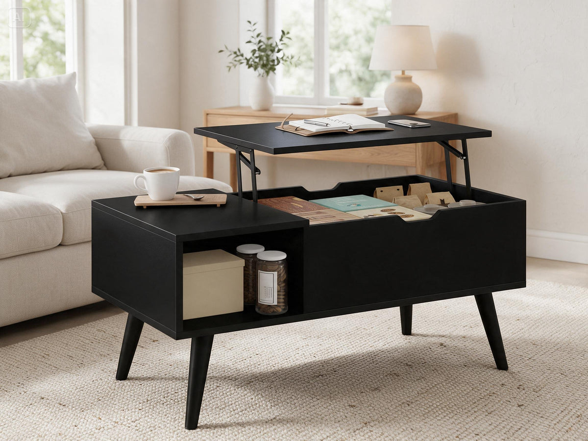 Table Basse Modulable En Noir | ElevoraHome